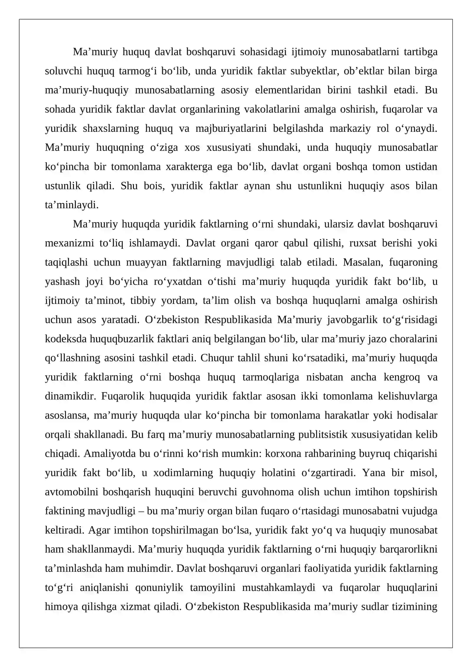 Ma'muriy huquqda yuridik faktlar 4