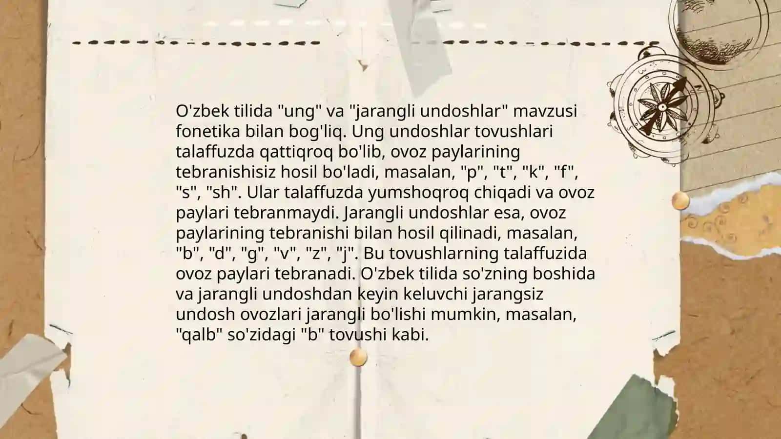 Undosh tovushlar tasnifi 4
