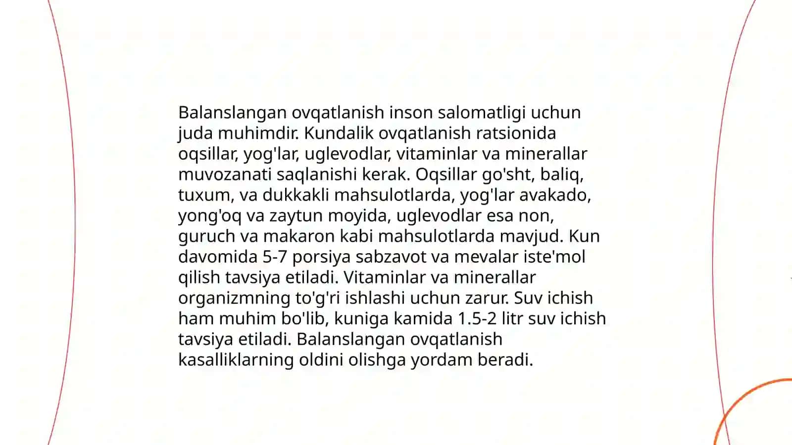 Ovqatlanish tartibi va vaqtlari 4