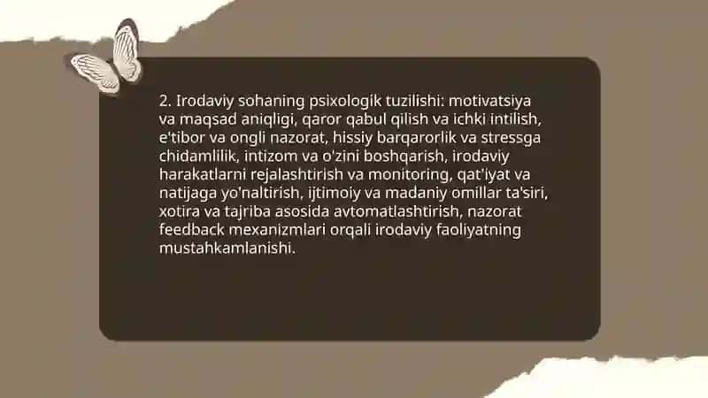 Shaxs va uning irodaviy sohasi 4