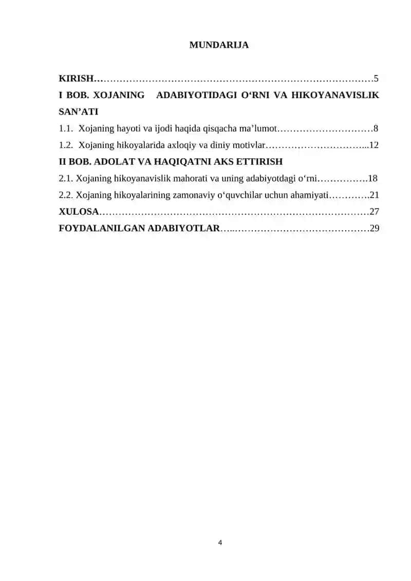 Hojaning hikoyanavislik mahoratikurs 4