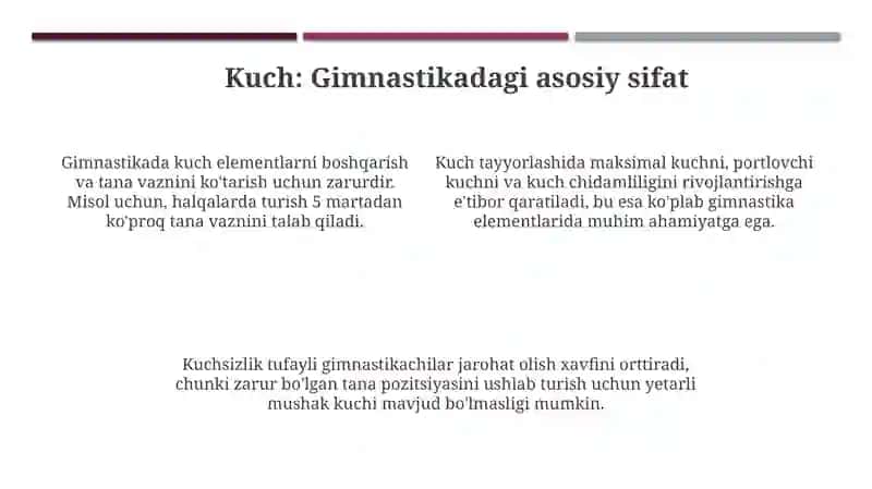 Gimnastikada jismoniy sifatlarning ahamiyati 4