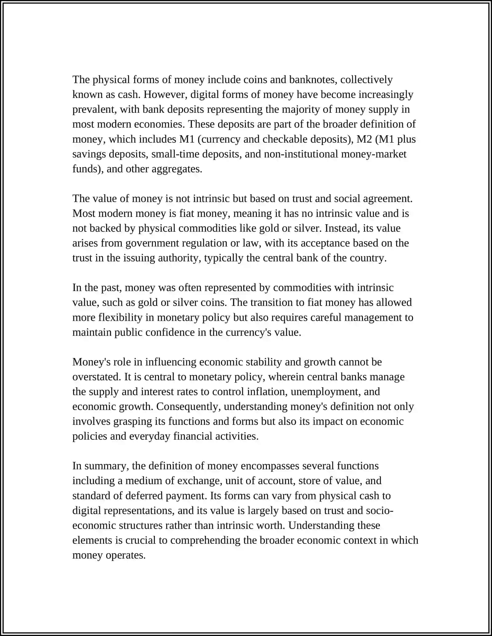 REFERAT Theme: MONEY 2025-2026 4