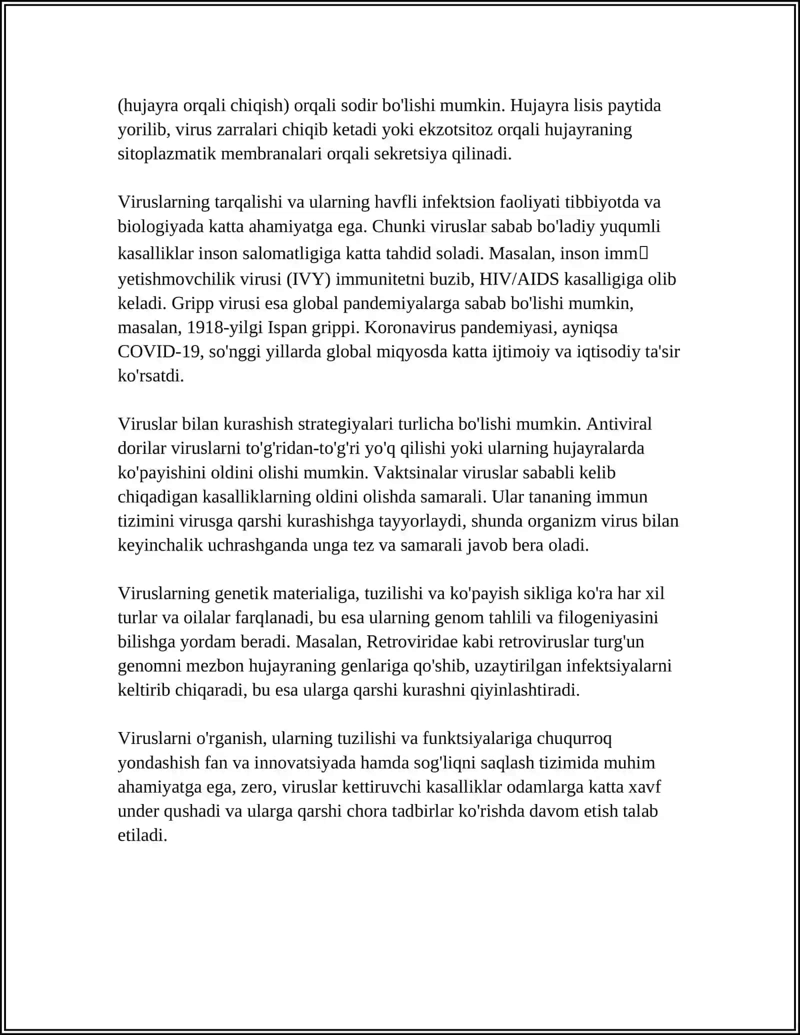 VIRUS VA O'SMALARGA QARSHI DORI VOSITALARINING TA'SIR MEXANIZMI 4