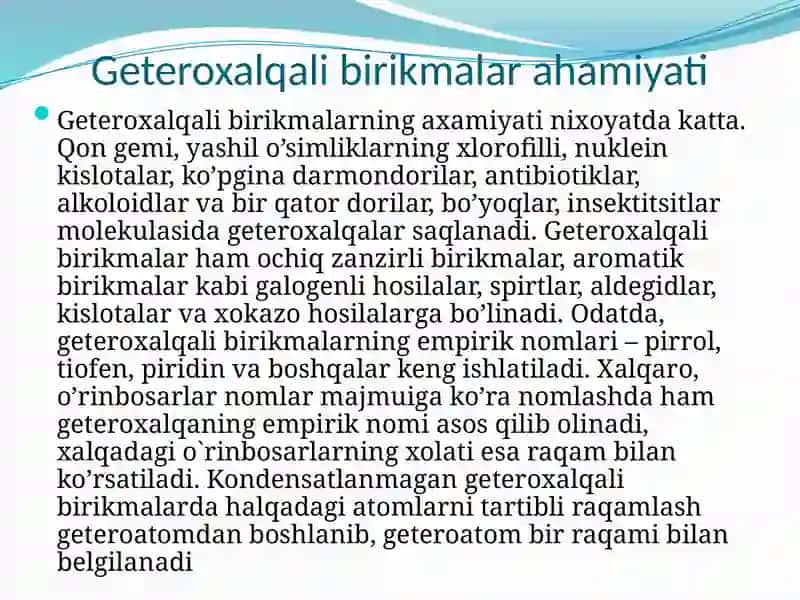 Geterosiklik birikmalar 4