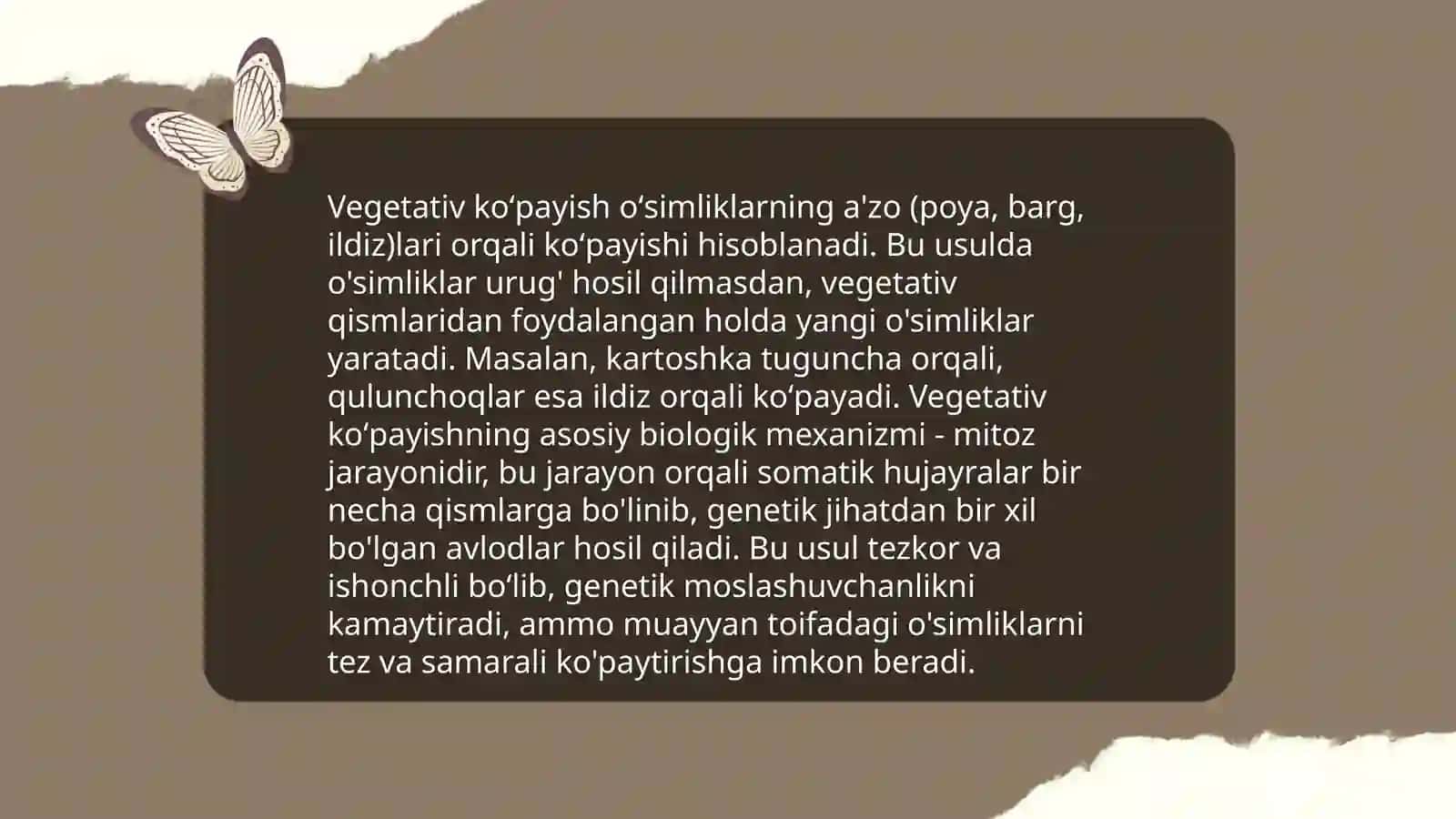 Vegitativ kõpayishning mohiyati va uning ahamiyati 4