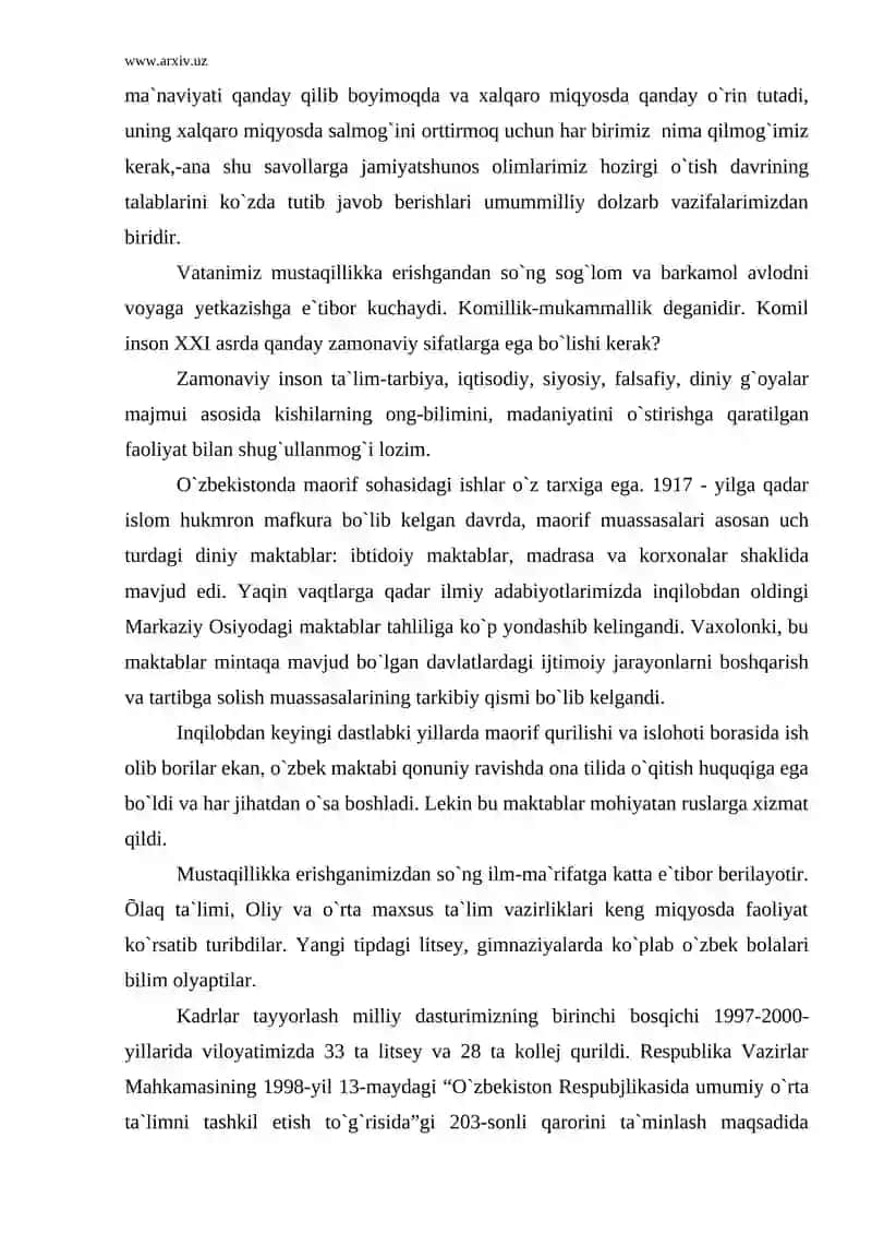 Komil inson tarbiyasi 4