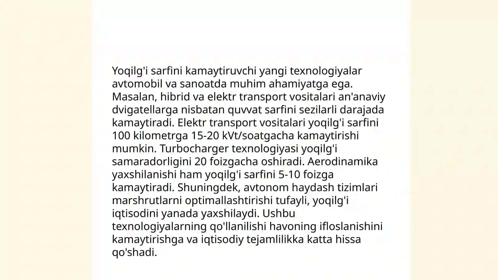 Transportlarda energiya samaradorligini oshirish 4