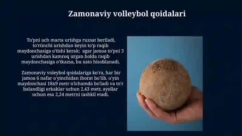 Valebol tarixi va uning kelib chiqishi 4