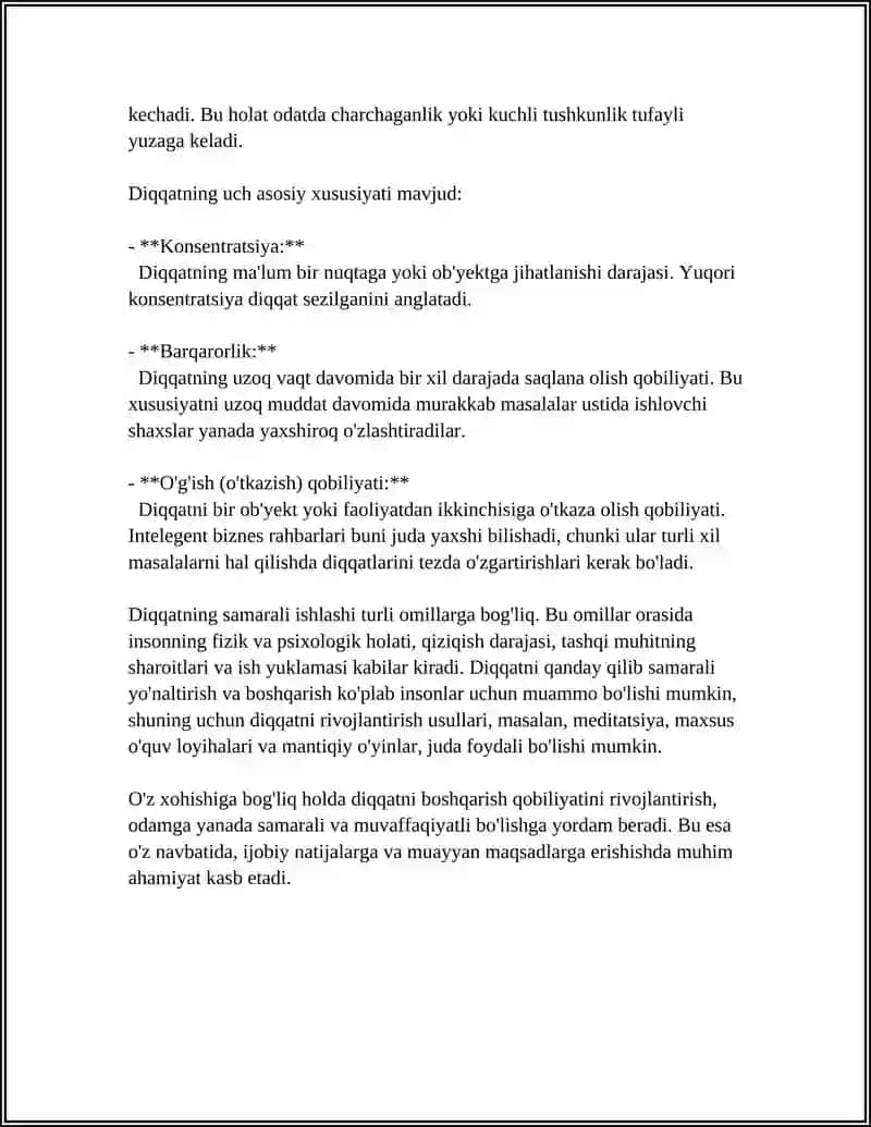 DIQQAT TURLARI VA UNING XUSUSIYATLARI 4