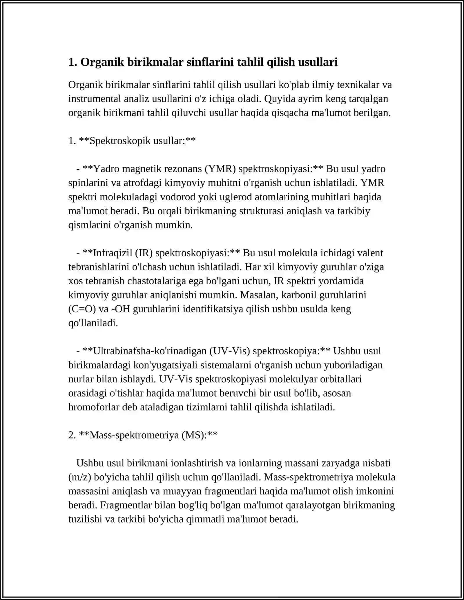 ORGANIK BIRIKMALARNING ASOSIY SINFLARI 4