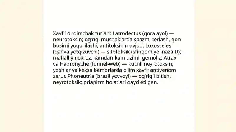 Zaharli hayvonlar 4