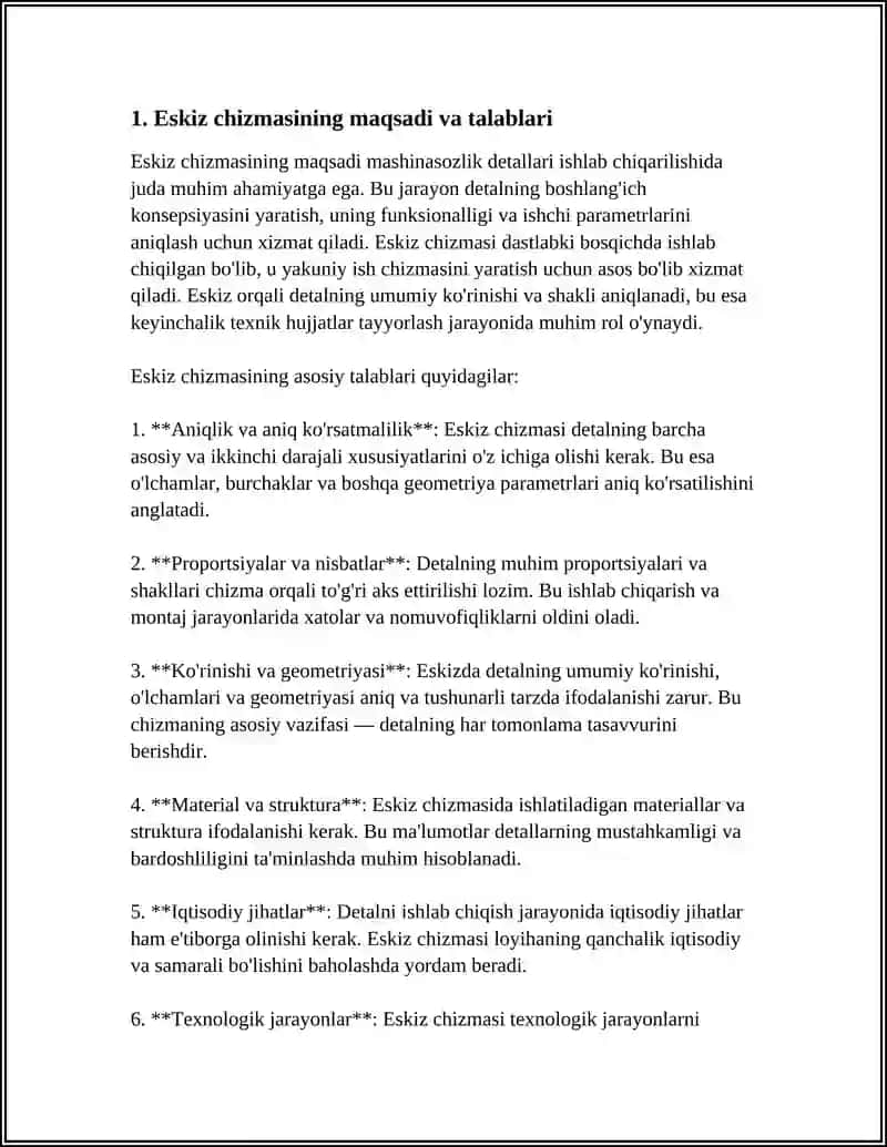 MASHINASOZLIK DETALLARINING ESKIZ CHIZMASI 4