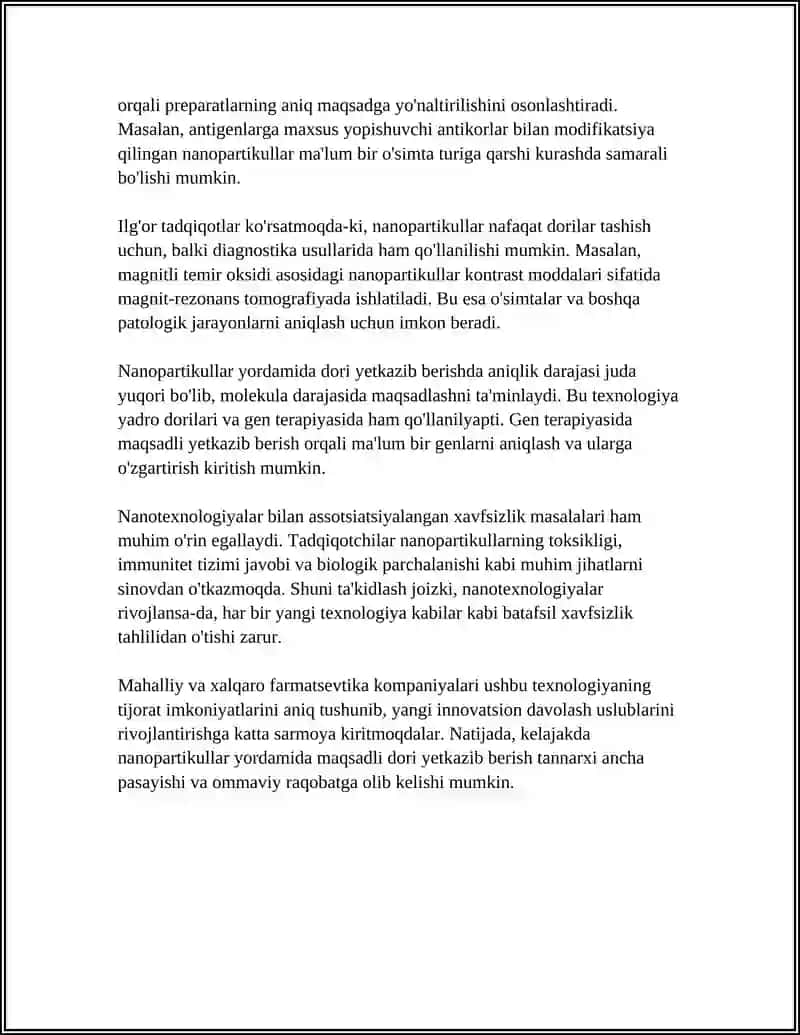 NANOTEXNOLOGIYALAR TIBBIYOTDA 4
