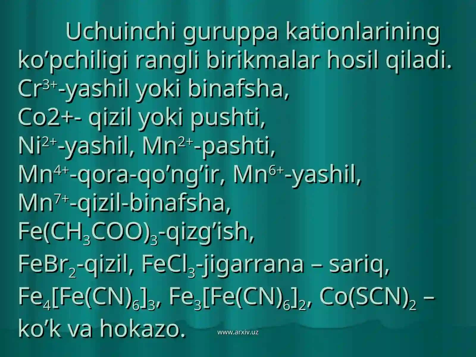 Kimyo o’qitish metodikasi 2-B 4