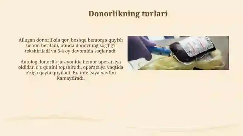 Donor qoni manbalari 4