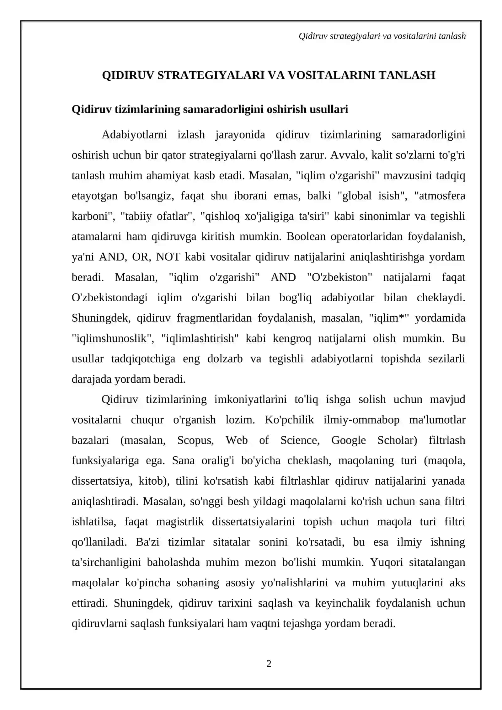 Adabiyotlarni izlash va tanlash 4