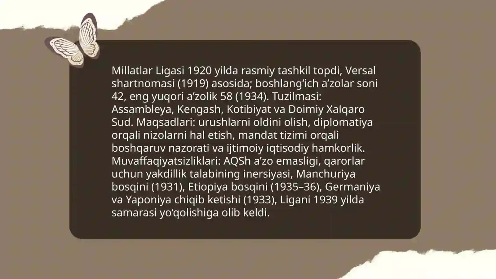 Jahon urushlari oralig'idagi siyosiy hayoti 4