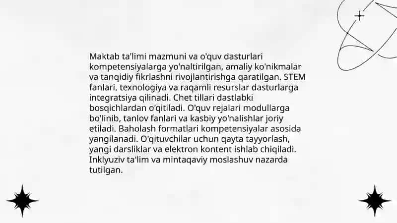 Oʻzbekiston Respublikasida taʼlim sohasidagi islohotlar 4