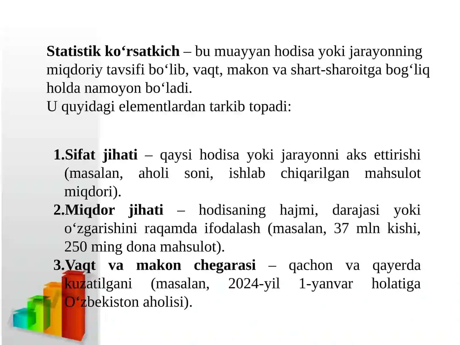 STATISTIK KO‘RSATKICHLAR 4