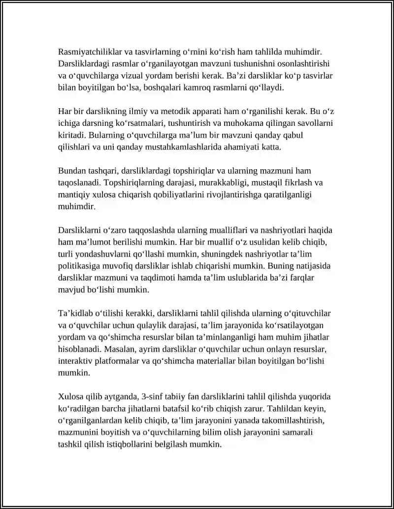 3-SINF TABIIY FANINI ANALIZLASH VA KONSPEKT YOZISH 4