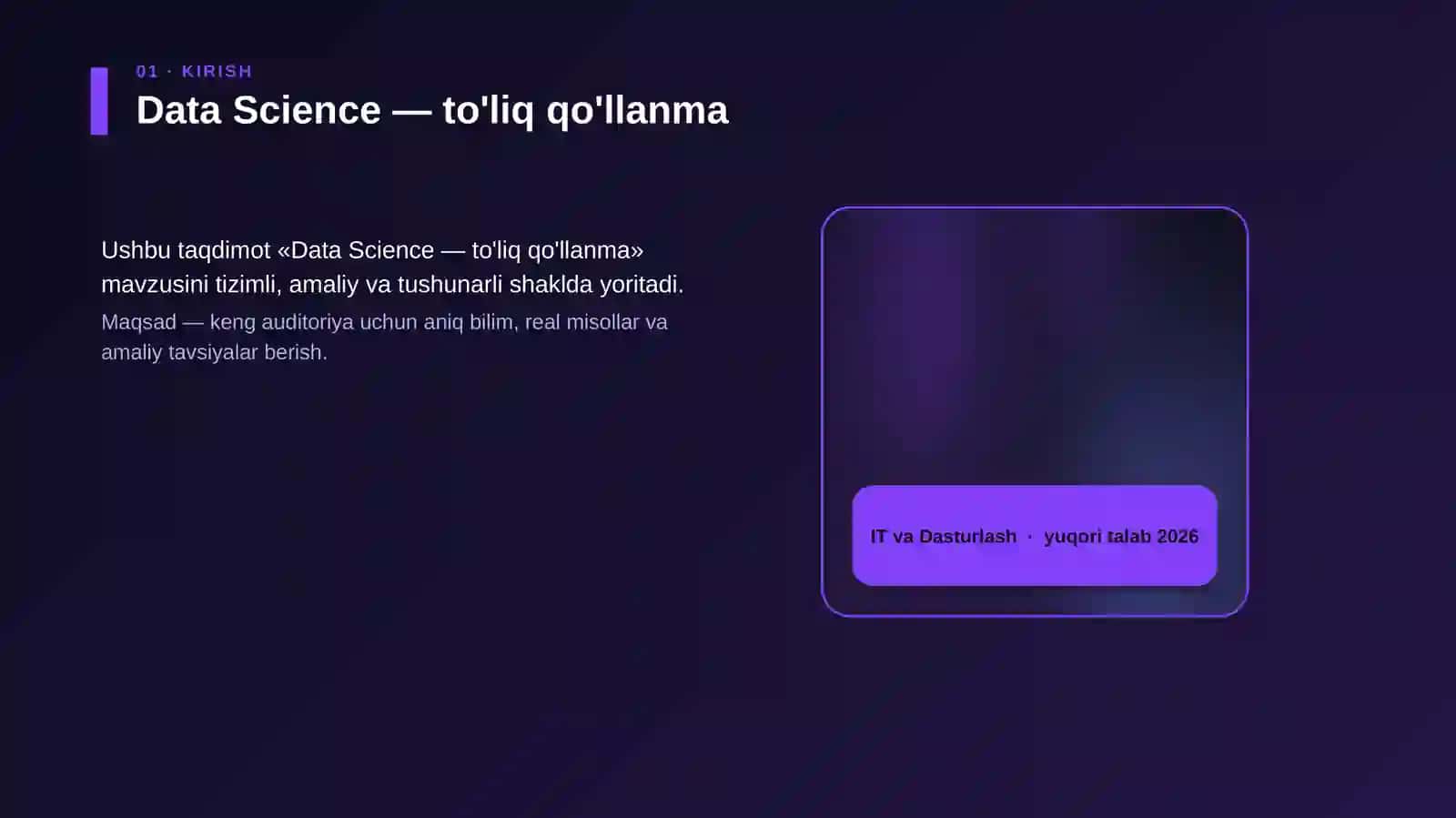 Data Science — to'liq qo'llanma 4
