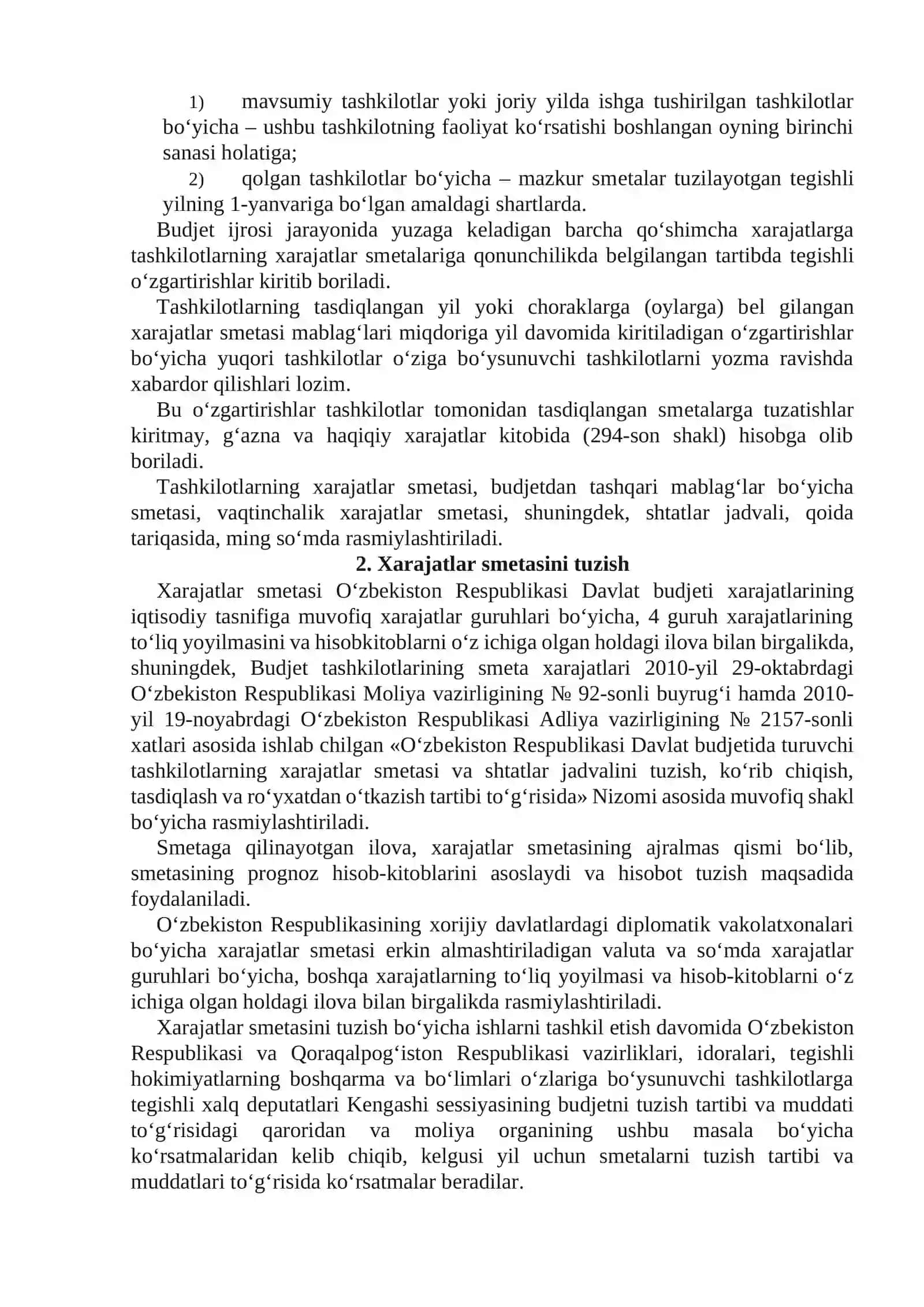 Xarajatlar smеtasi va uning tarkibi 4