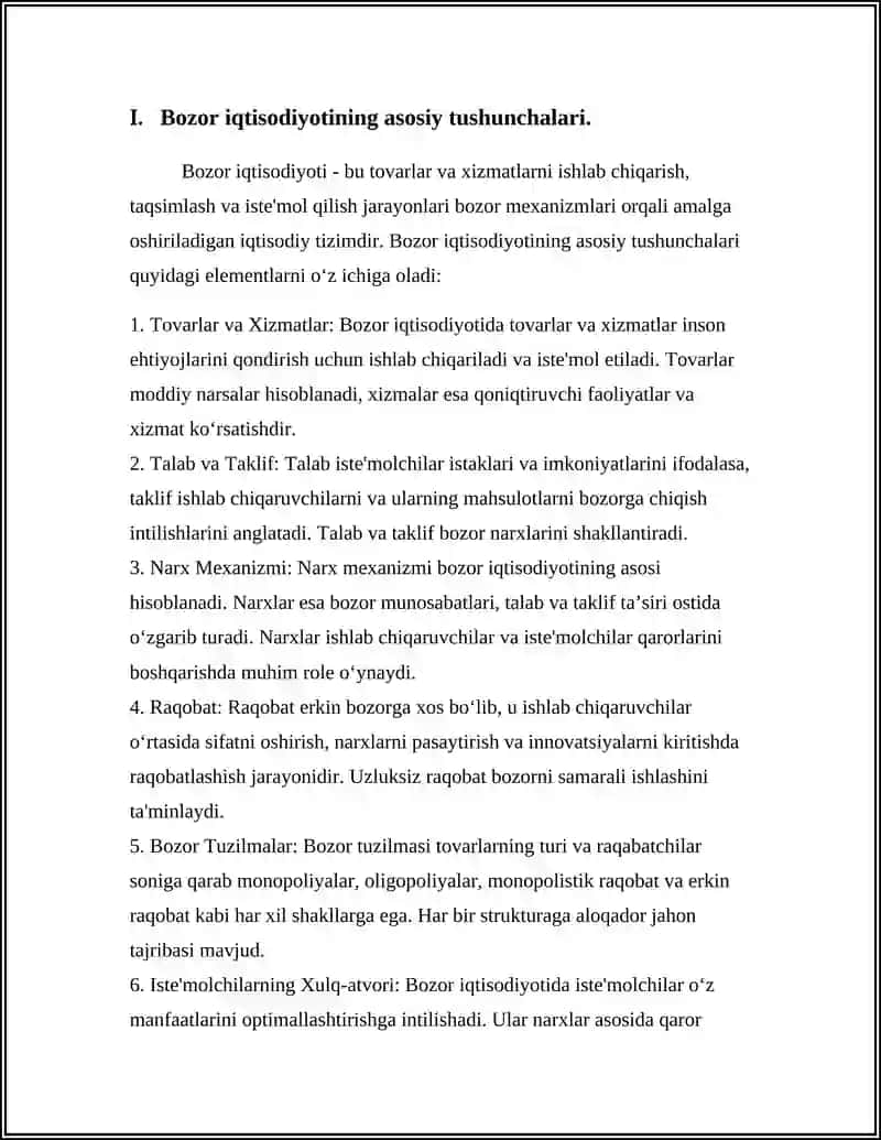 BOZOR IQTISODIYOTINING MAZMUNI 4