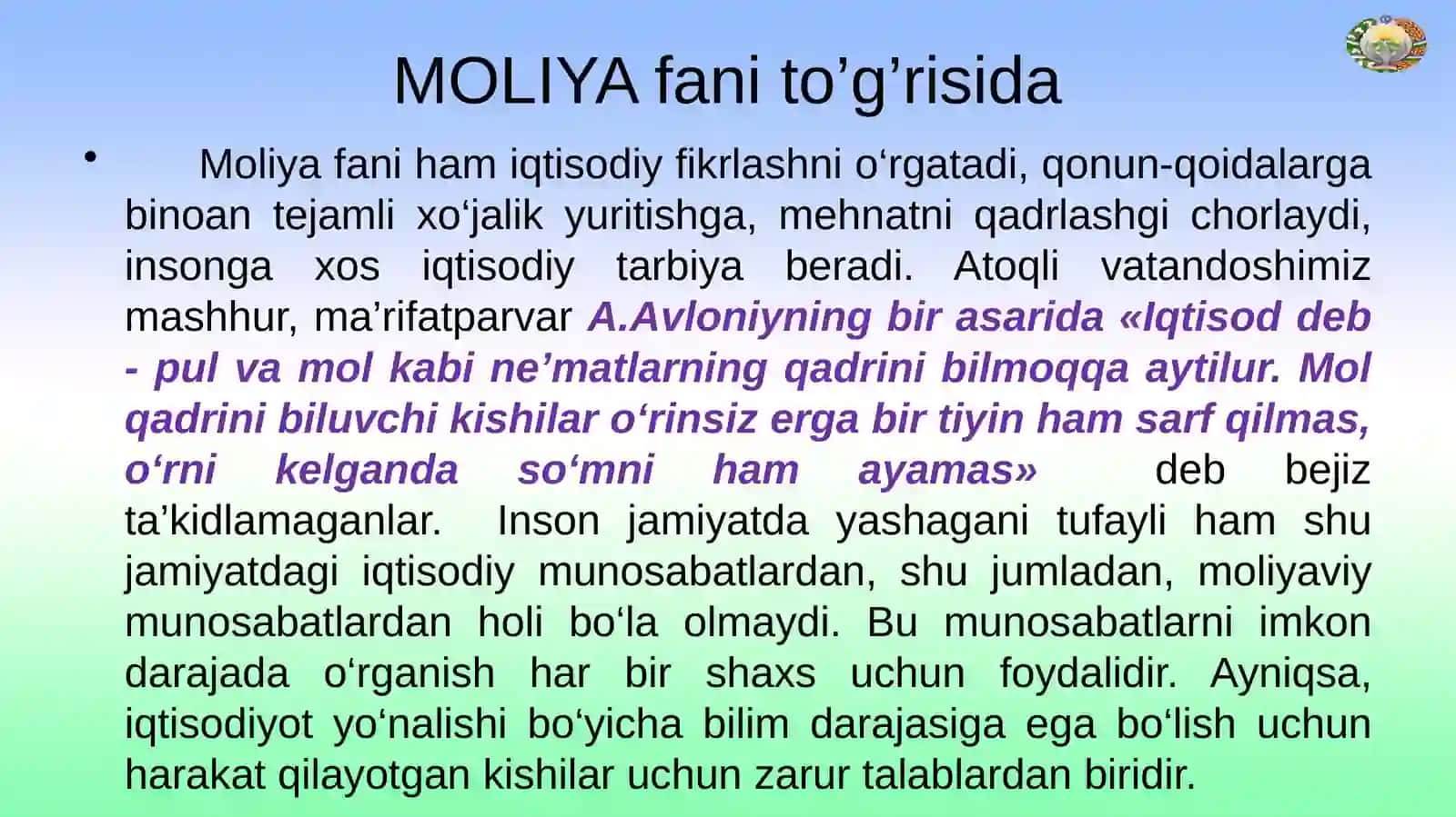 Moliyavasoliqlar fani 4