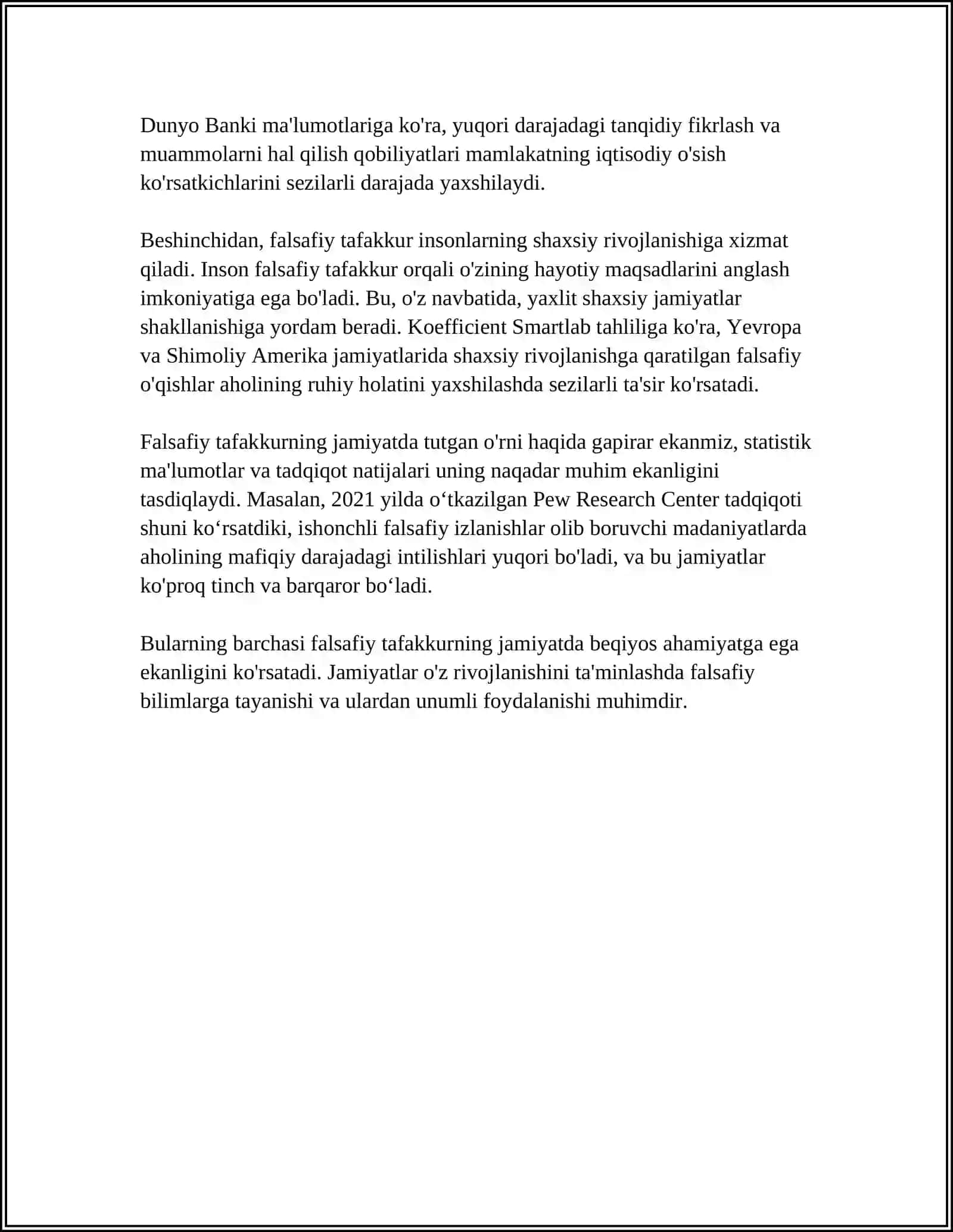 FALSAFA VA UNI JAMIYATIDA TUTGAN O'RNI 4
