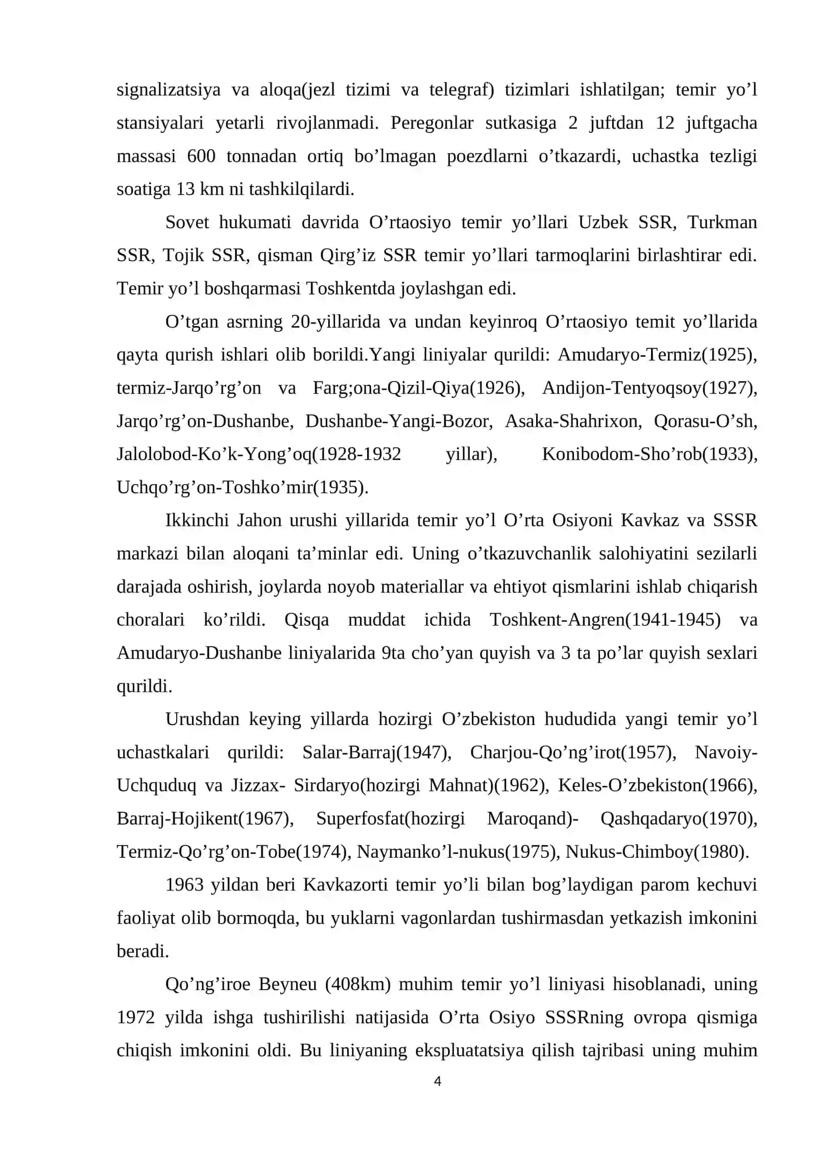 O'zbekiston temir yo'llari tarixi 4