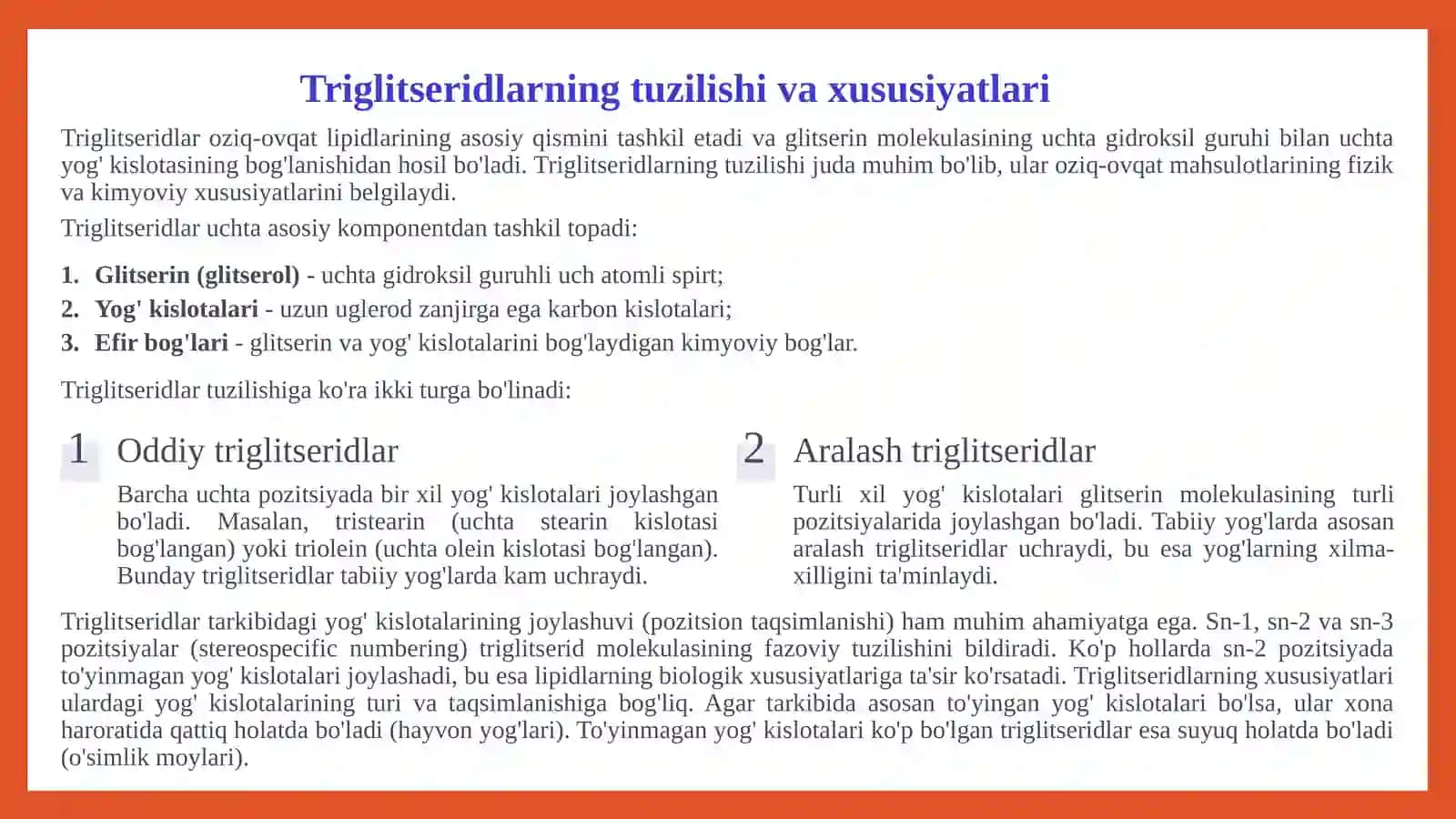 Oziq-ovqat lipidlari (yog'lar va moylar) vaularningxususiyatlari 4