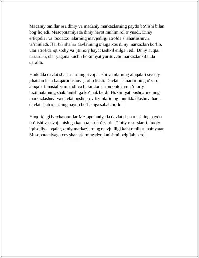 MESOPATAMIYADA DAVLAT SHAHARLARINING RIVOJLANISHI 4