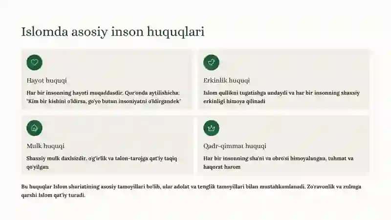 Islomda inson huquqlari himoyasi 4