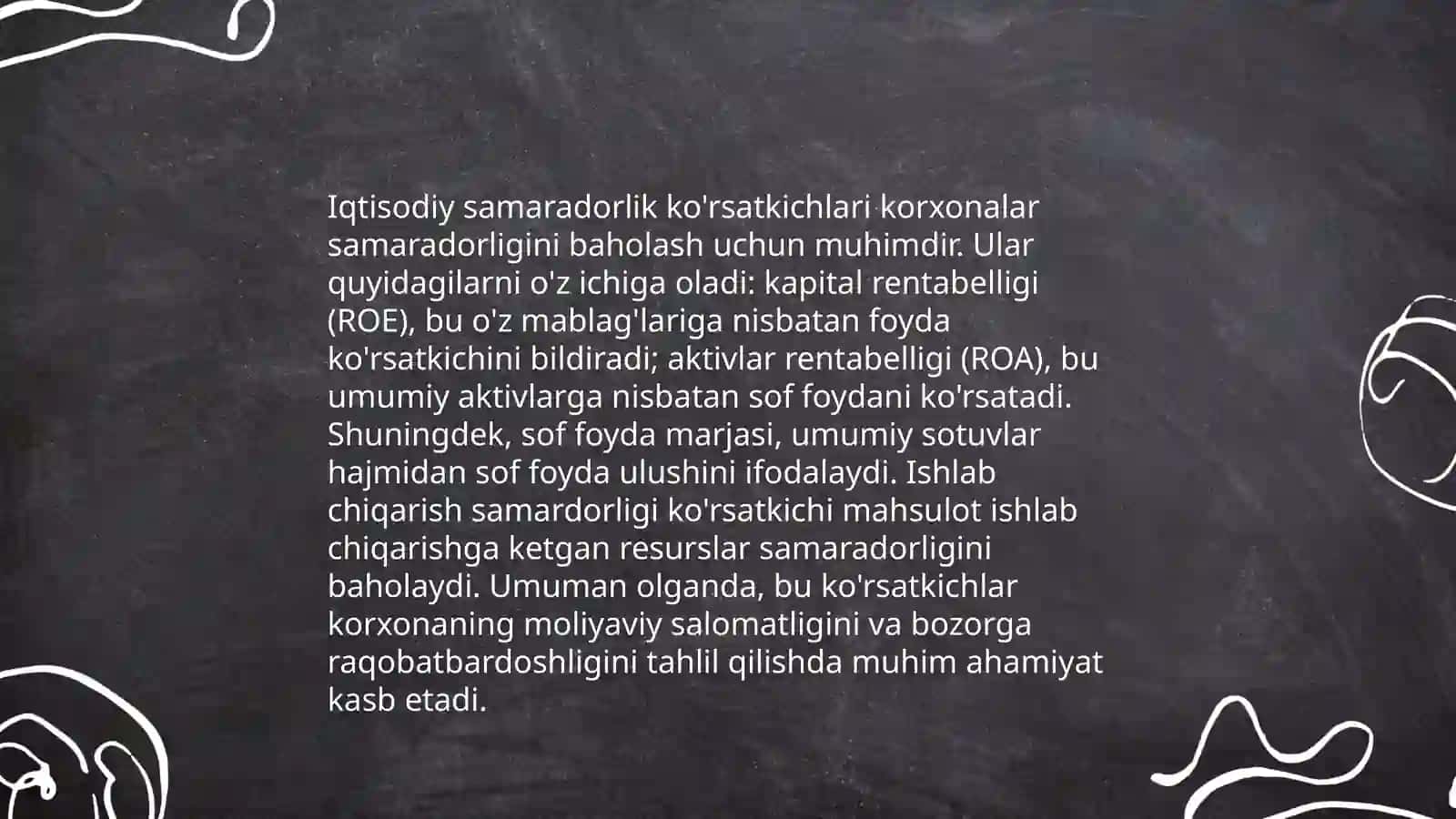 Iqtisodiy samaradorlik tushunchasi 4