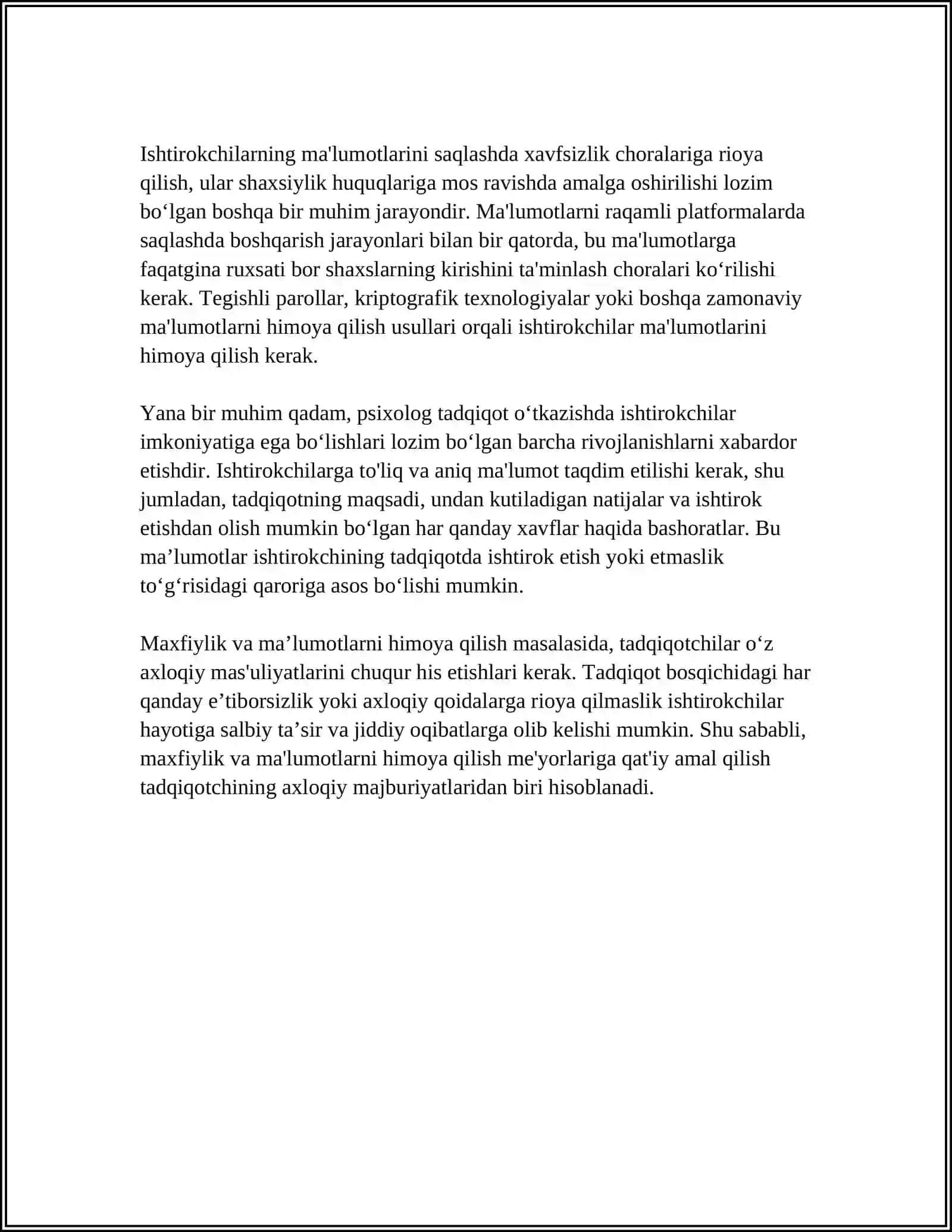 PSIXOLOG TADQIQOTCHINING AXLOQ KODEKSI 4