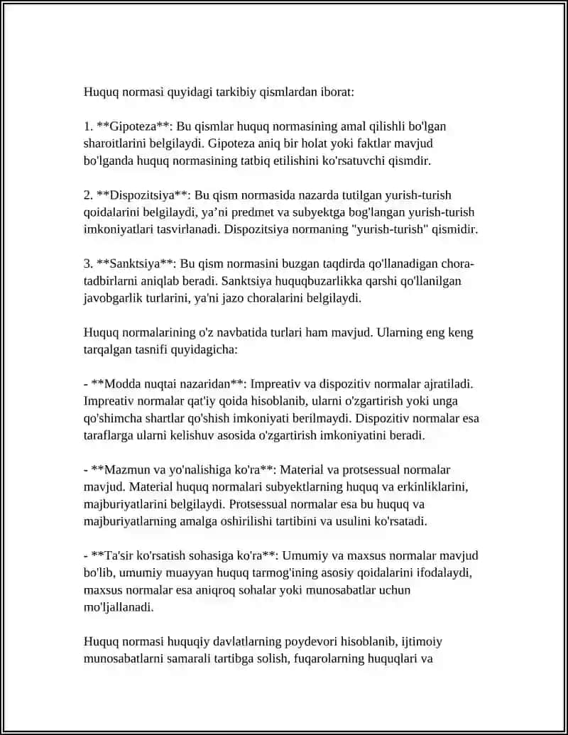 Huquq Normalari va Ularning Turlari 4