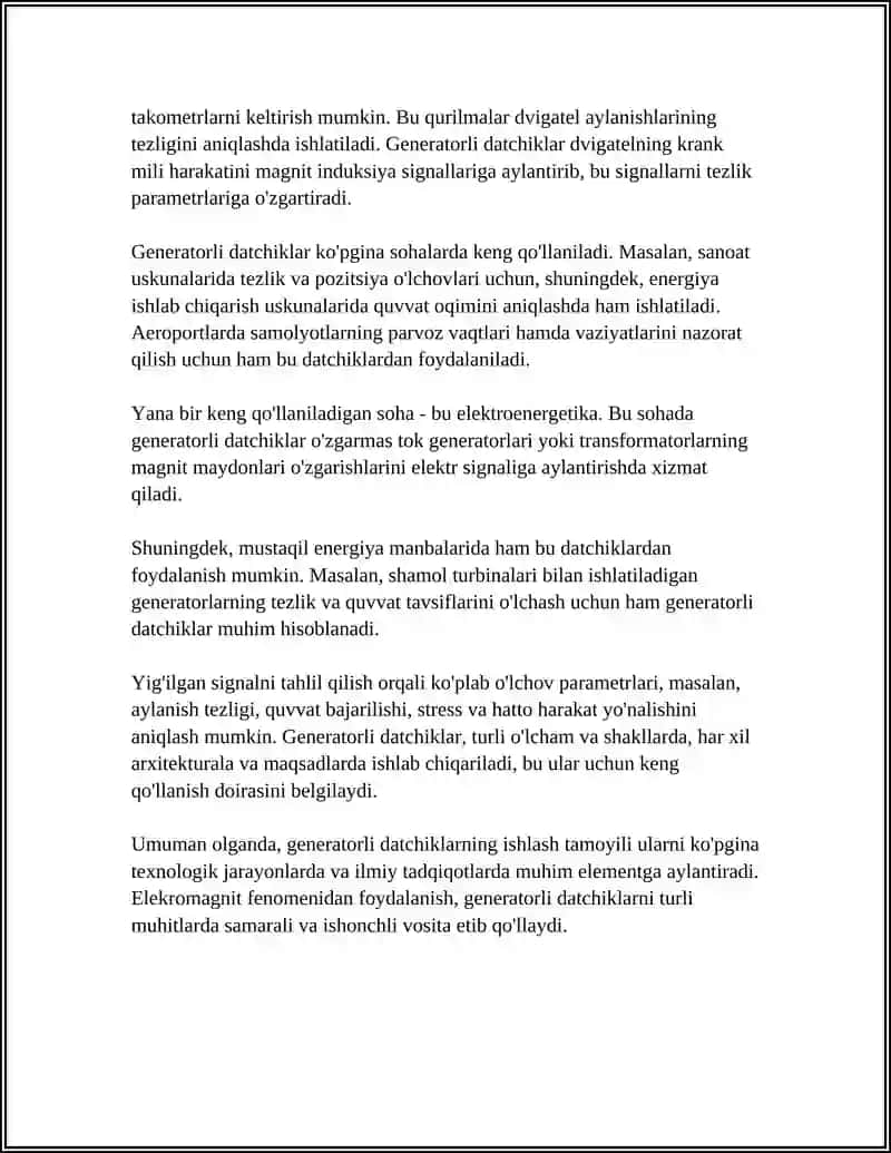 GENERATORLI DATCHIKLARNING ISHLASH PRINSIPI 4