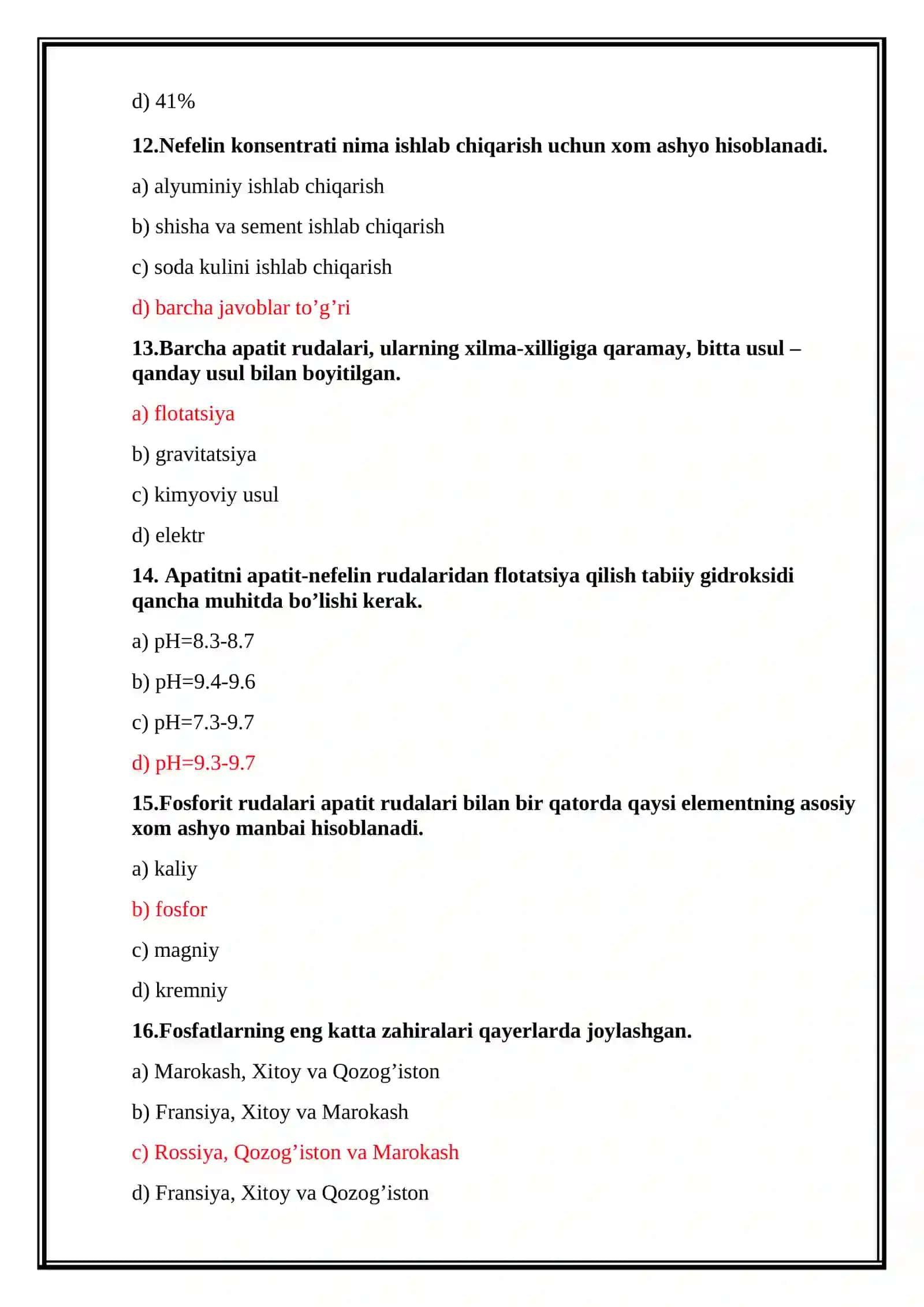 Nometall rudalarni boyitish texnologiyasi 4