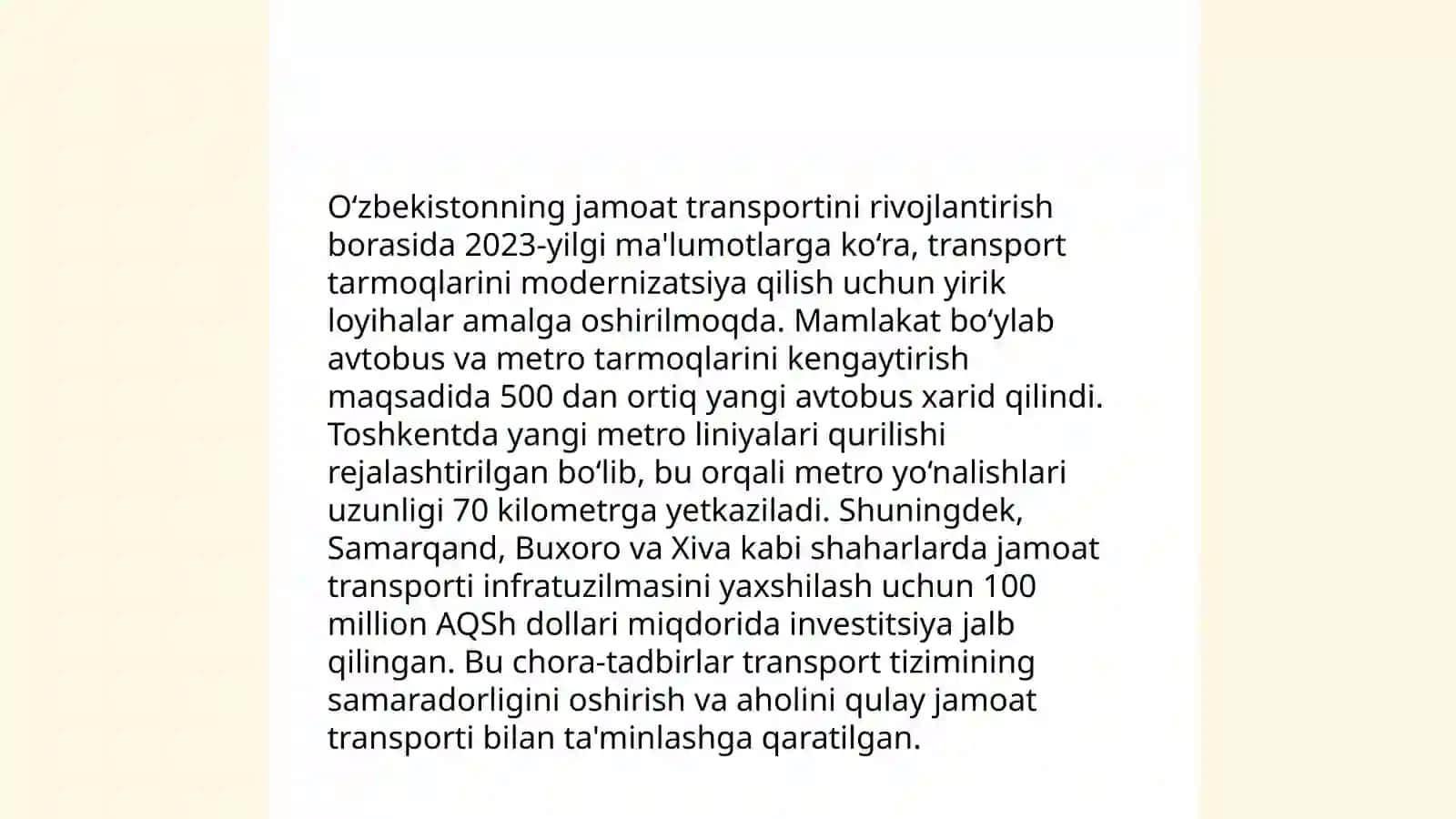 Shahar ichidagi ekologik transport turlari 4