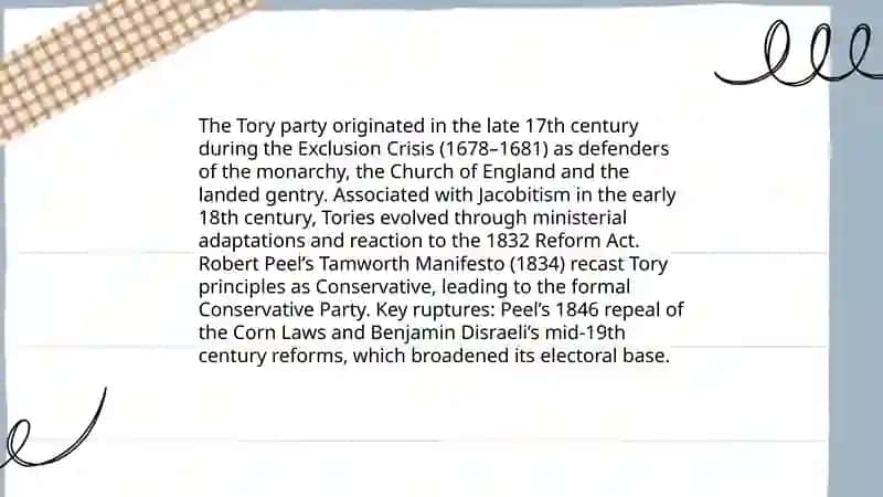 Formation of the political parties in GB. 4