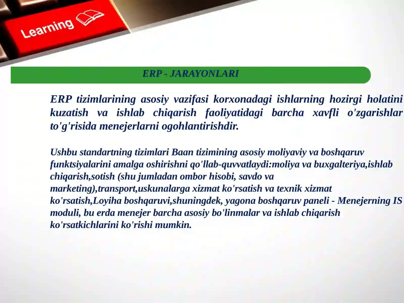 Axborot tizimlari arxitekturasi (ERP И CRM) 4