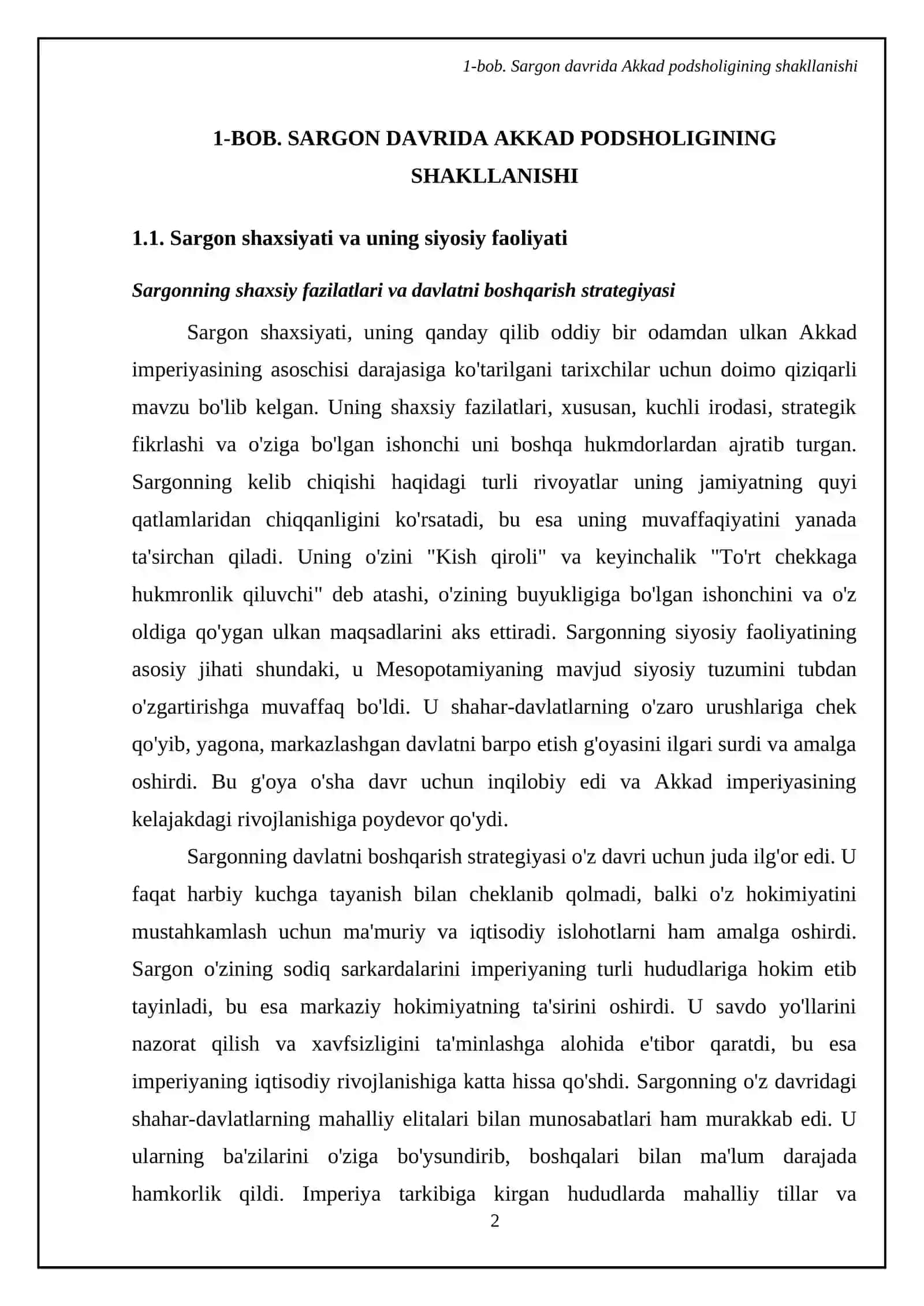 Sargon I davrida Akkad podsholigi 4