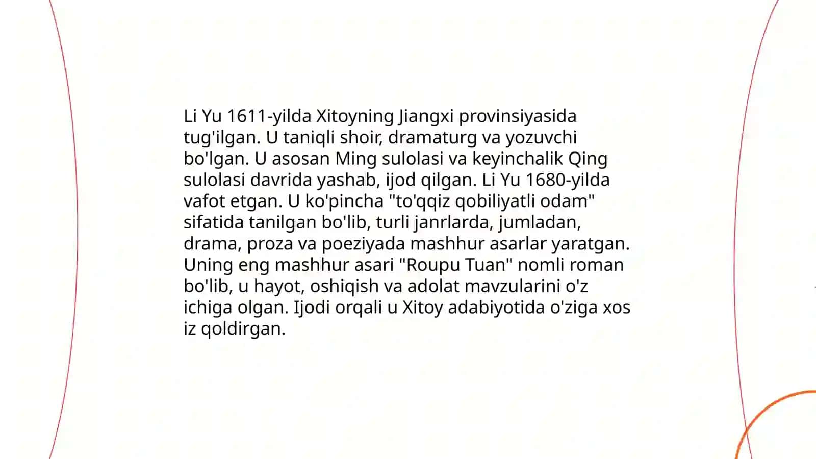 Li Yu ijodi 4