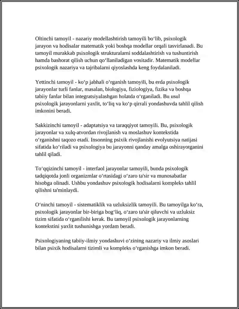PSIXOLOGIYANING TABIIY-ILMIY ASOSLARI 4