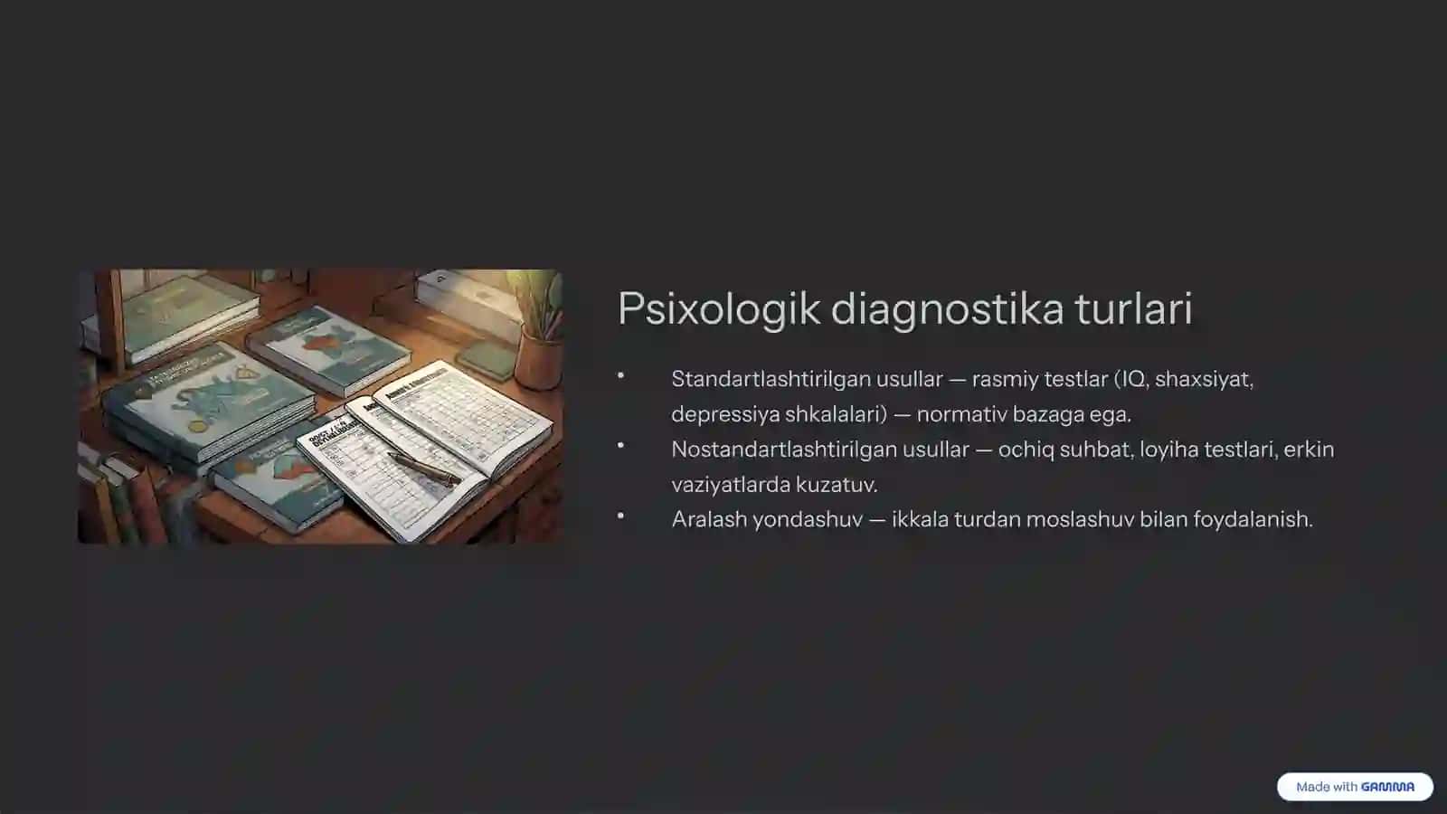 Psixodiagnostika Amaliy psixolog faoliyatining muhim yo'nalishi 4