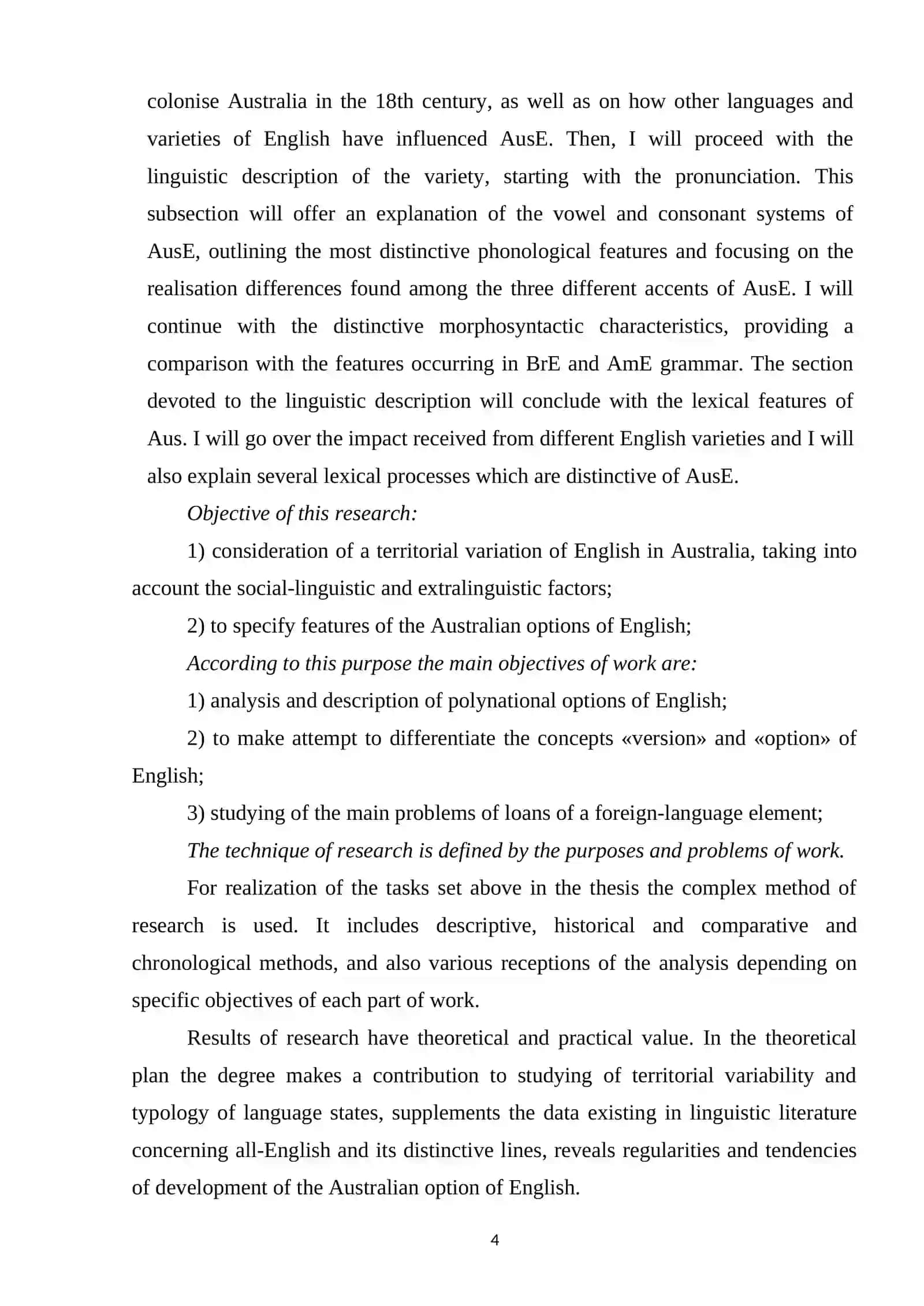 AUSTRALIAN VARIANT OF ENGLISH LANGUAGE 4