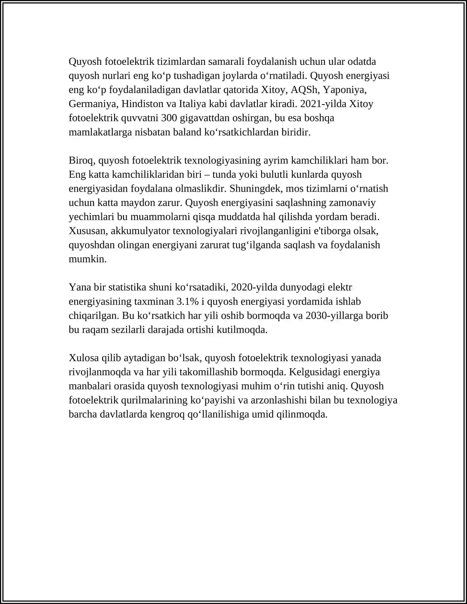 QUYOSH FOTOELEKTRIK QURILMALARI 4