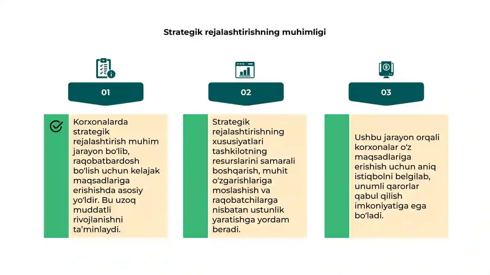Korxonalarda strategik rejalashtirish xususiyatlari 4