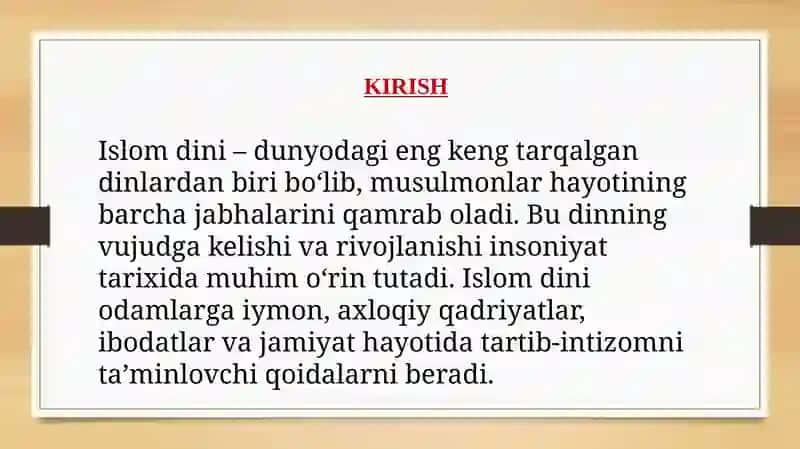 Islom dinining tushunchasi va kelib chiqishi 4